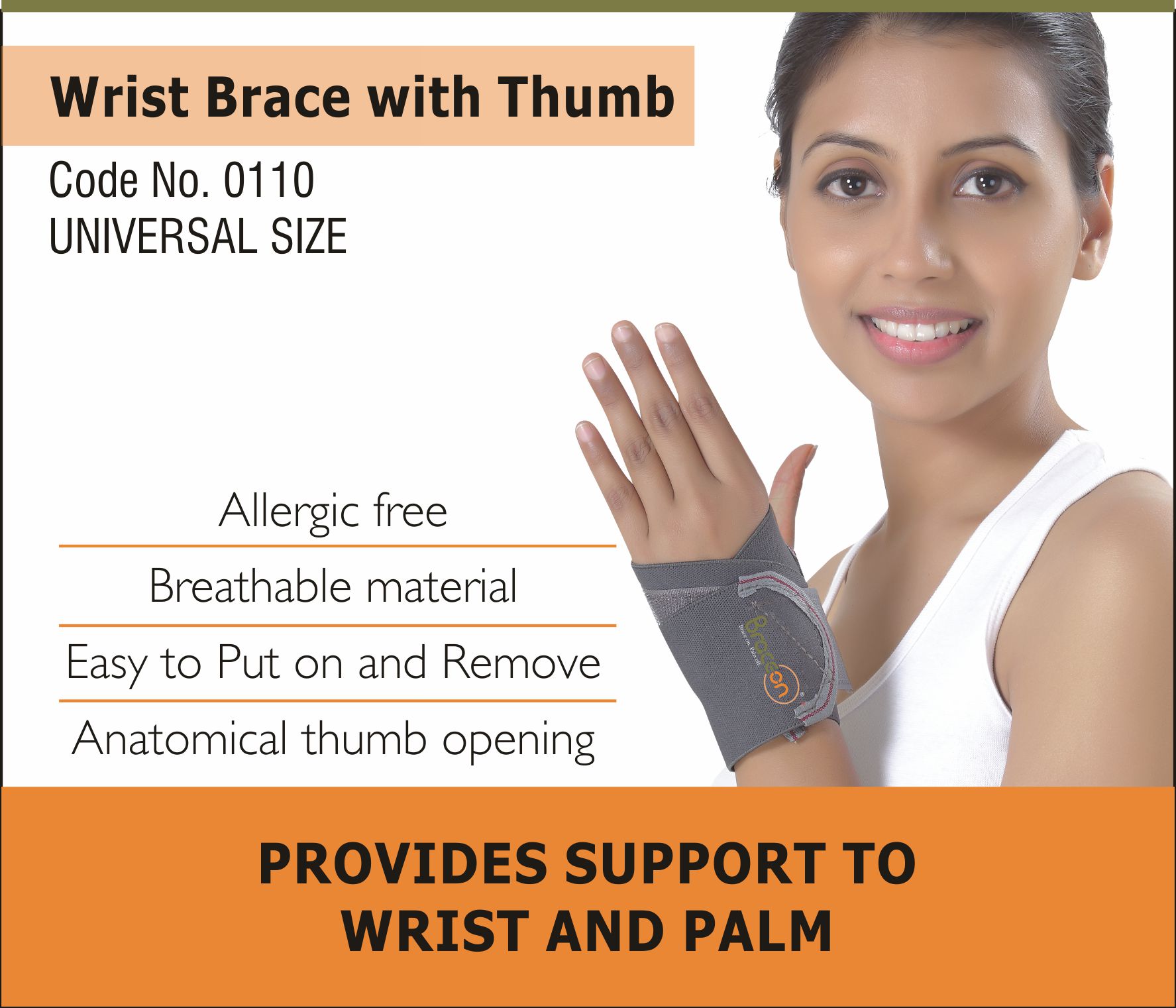 Easemor Wrist Brace with Thumb open - Image 2